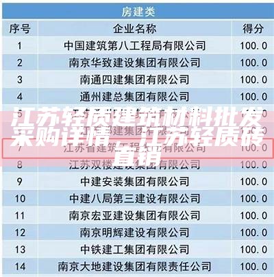 江苏省建筑材料检测服务机构及报告查询详解，江苏省建材检测中心