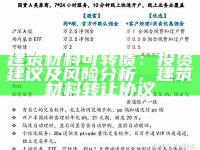 建筑材料可转债：投资建议及风险分析，建筑材料转让协议