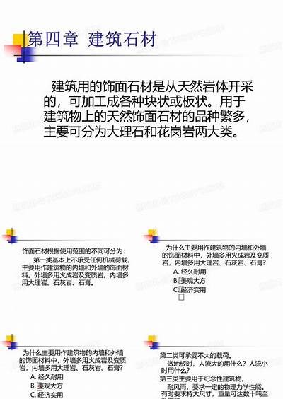 建筑材料PPT课件教学分享，建筑材料课堂教学课件