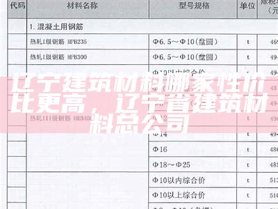 辽阳建筑材料市场价格及种类分析，辽阳建材市场几点开门